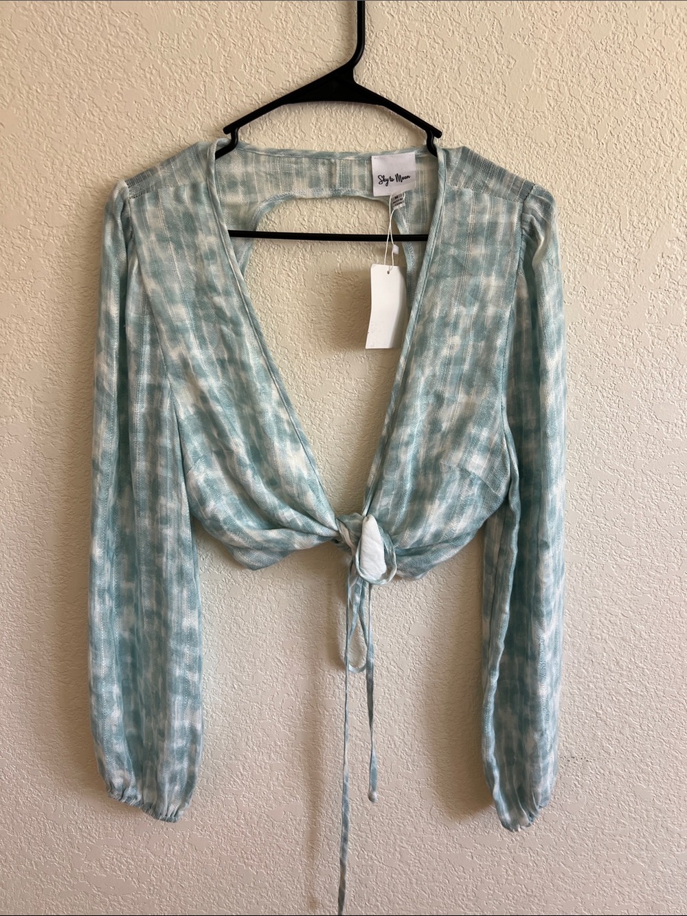 Sky To Moon Open Back Wrap Front Top